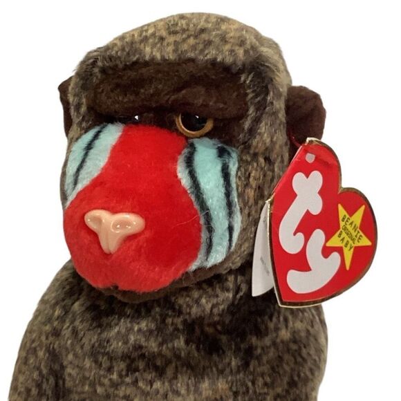 Cheeks The Baboon Beanie Baby 1999 - Picture 6 of 6